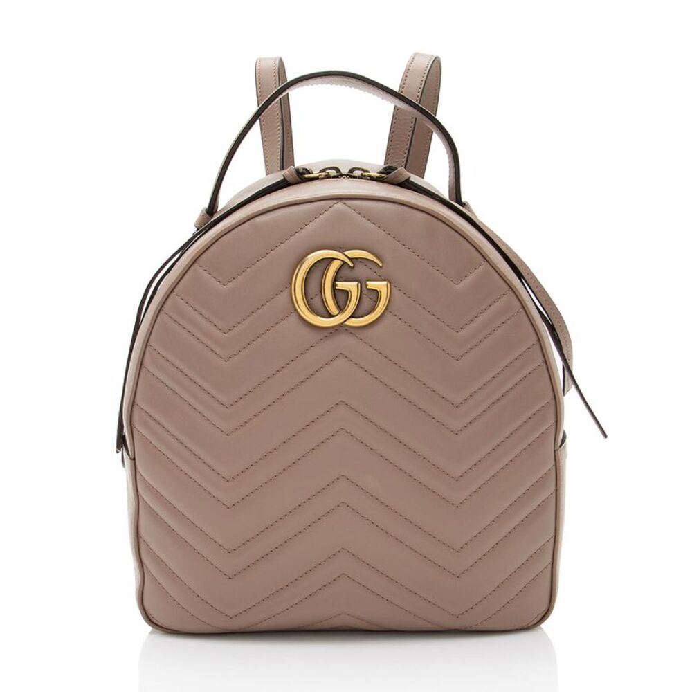 Gucci Matelasse Leather GG Marmont Backpack